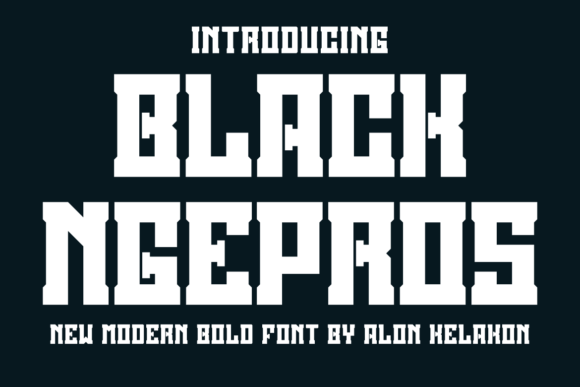 Black Ngepros: A Bold, Modern Display Font for Small Business Branding