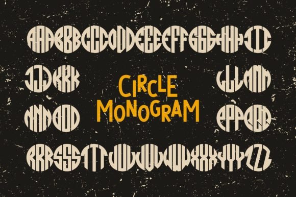 Circle Monogram: A Charming Display Font for Handmade Labels & Printables