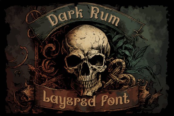 Dark Rum: A Vintage Horror Display Font for Bold Digital Branding