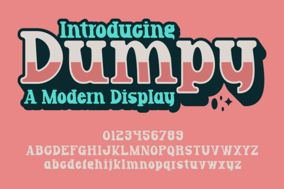 Dumpy: A Playful Retro Display Font for Brand Identity