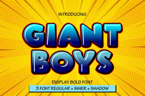 Giant Boys: A Playful Display Font for Digital Branding