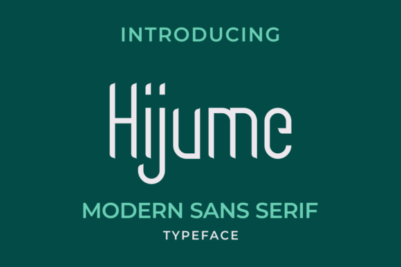Hijume: A Delicate Sans Serif Display Font for Crafters