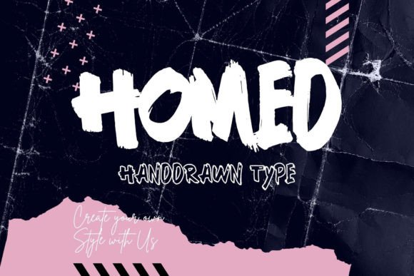 Homed: A Bold Display Font for Handmade Labels & Craft Designs