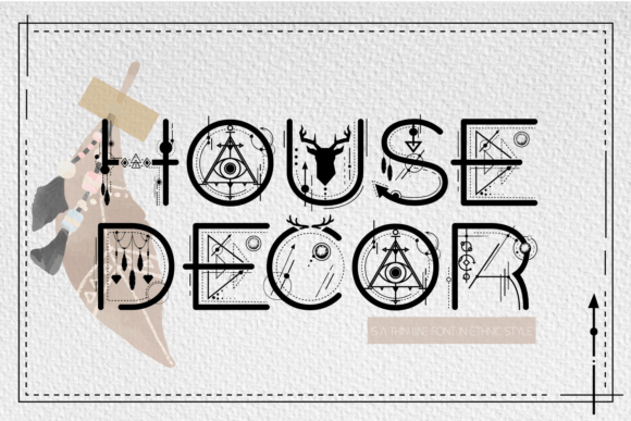 House Decor Font: Tribal Charm for Handmade Labels & Seasonal Prints
