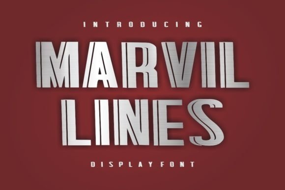 Marvil Lines: A Bold Display Font That Commands Attention