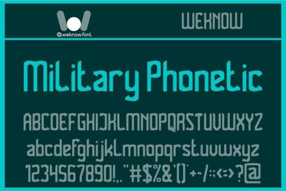 Military Phonetic Display Font for Crafters & Sellers