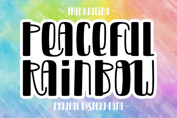Peaceful Rainbow: A Bold Display Font for Handmade Charm