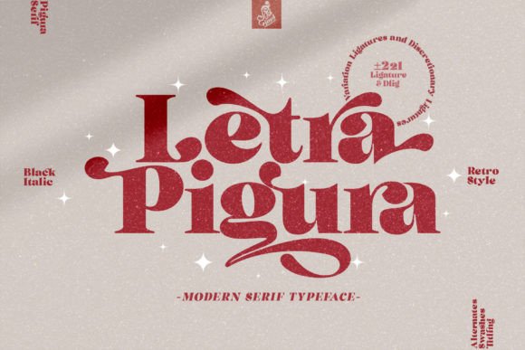 Pigura: A Chic Retro Serif Display Font for Crafters