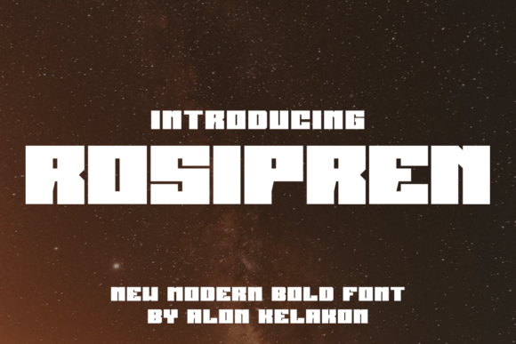 Rosipren: A Modern Sans Serif Display Font for Digital Design