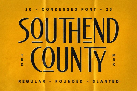 Southend County: A Refined Display Font for Digital Headlines