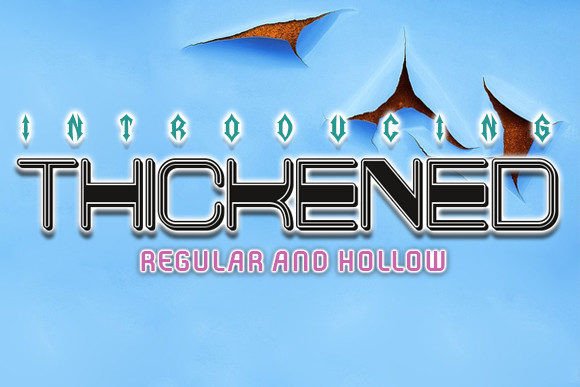 Thickened: A Bold 3D Display Font for Impactful Web Headlines